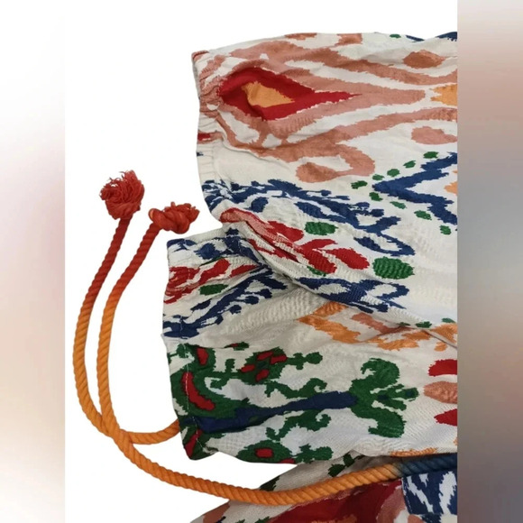 Zara NWT Hanoi Kimono Multicolored Linen Blend  Size Large - Picture 8 of 11